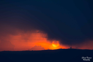 Sunset behind the Chasseral